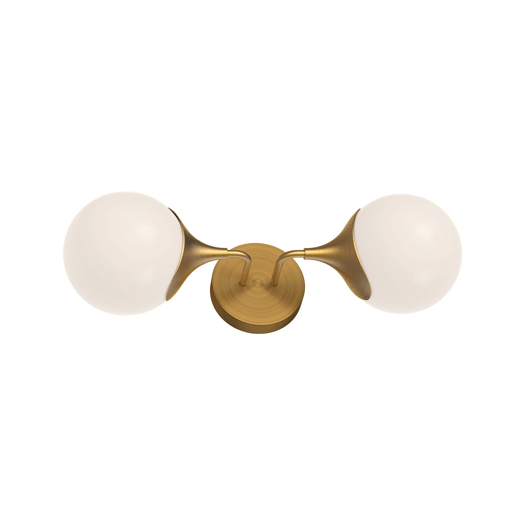 Alora Mood nouveau WV505219AGOP Wall Light - Aged Gold/Opal Matte Glass