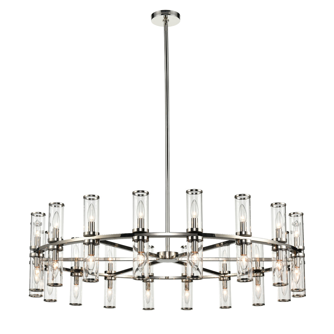 Alora revolve CH309036PNCG Chandelier Light - Clear Glass/Polished Nickel