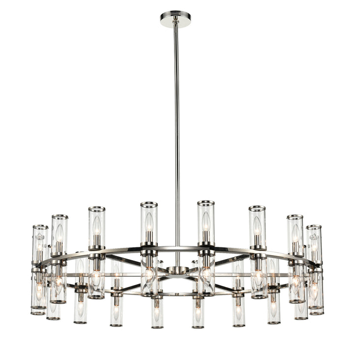 Alora revolve CH309036PNCG Chandelier Light - Clear Glass/Polished Nickel