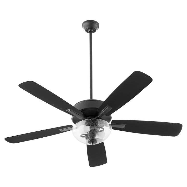 Quorum Ovation 4525-2259 Ceiling Fan 52 in. - Matte Black, Matte Black/Weathered Gray