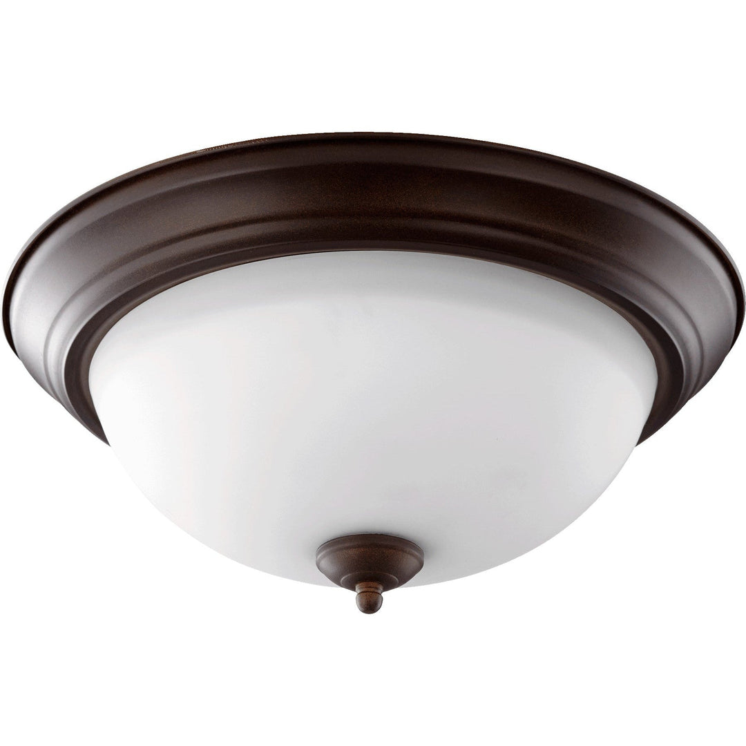 Quorum 3063 Ceiling Mounts 3063-15-86 Ceiling Light - Oiled Bronze W/ Satin Opal