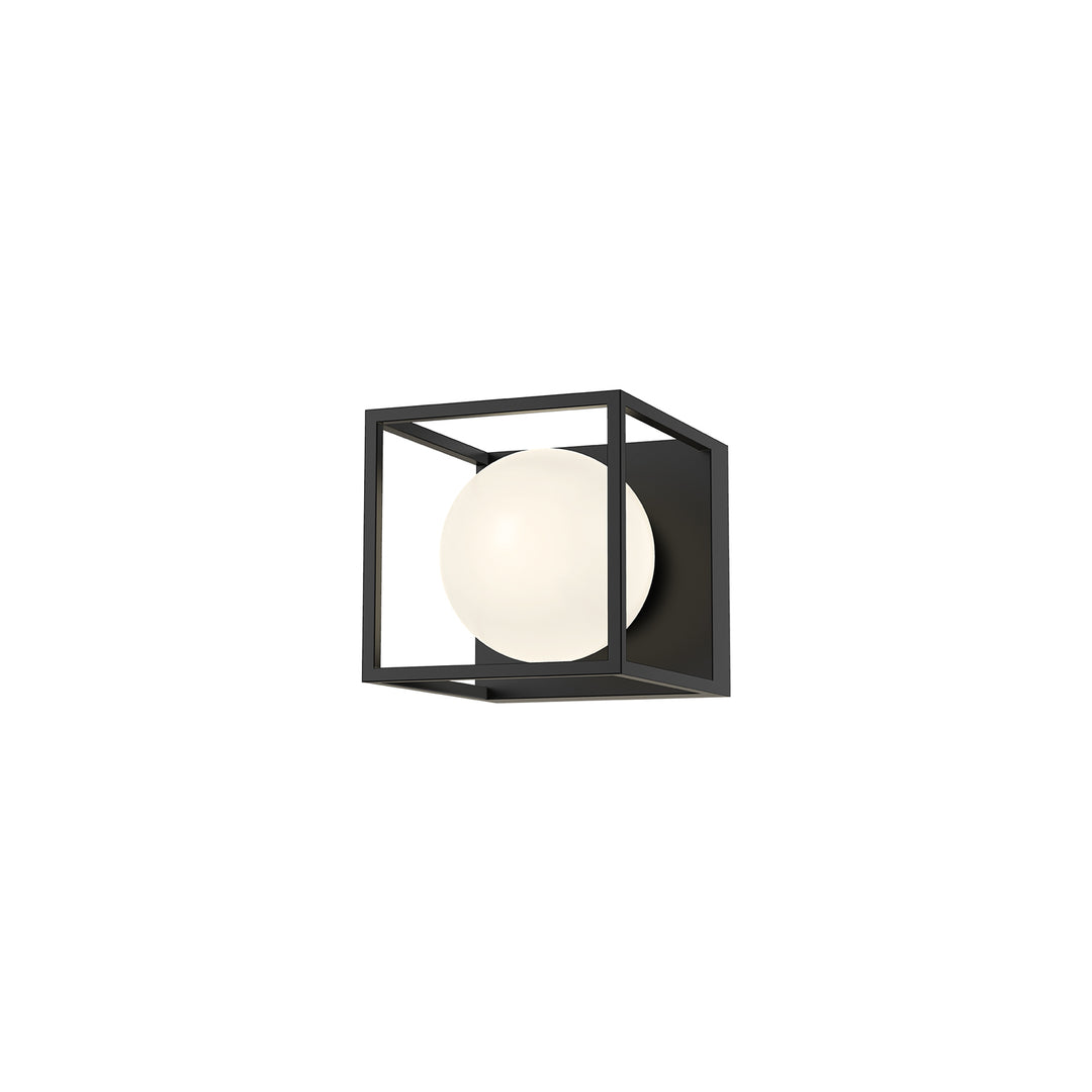 Alora Mood amelia VL519106MBOP Bath Vanity Light 10 in. wide - Matte Black/Opal Matte Glass