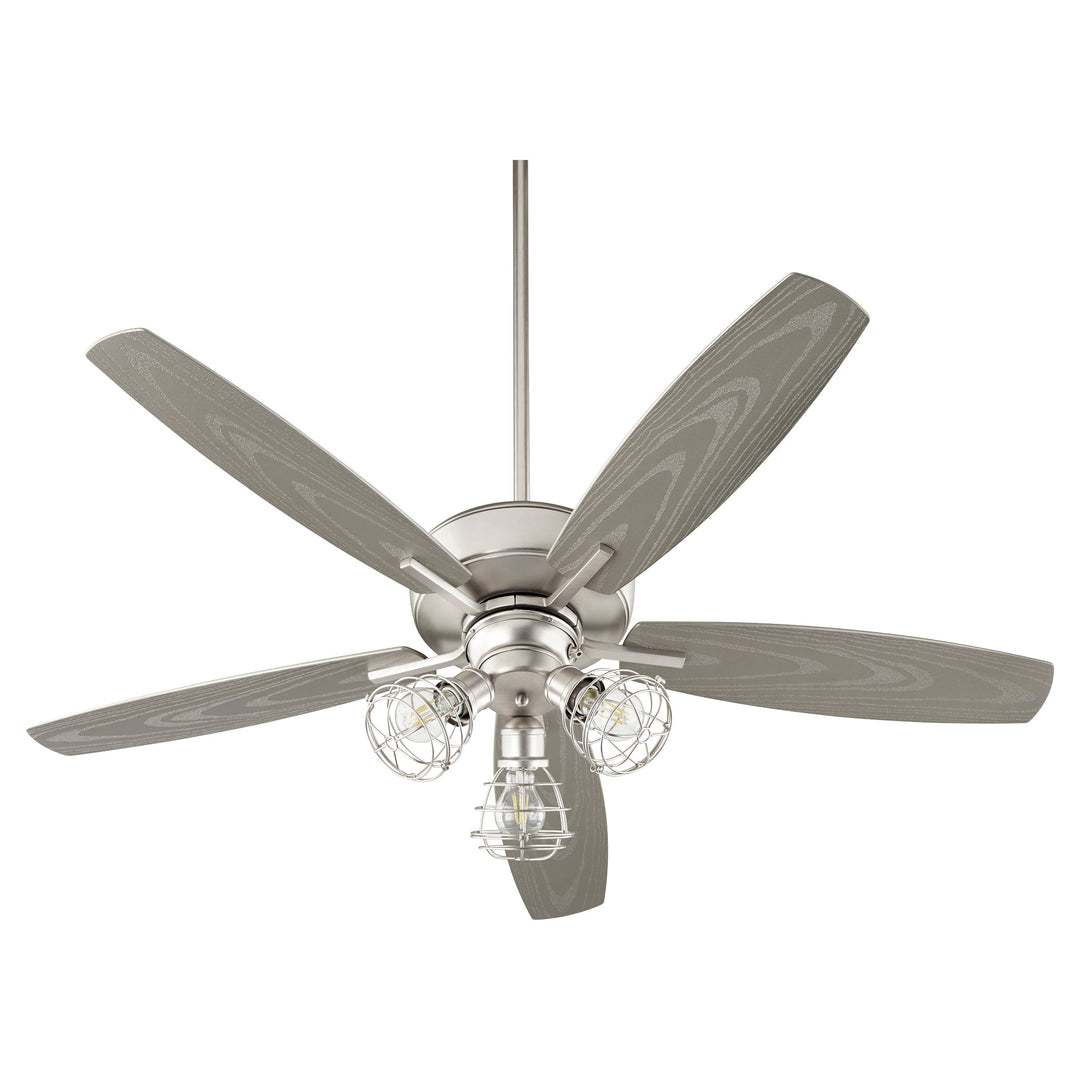 Quorum Breeze Patio 17052-65 Ceiling Fan - Satin Nickel, Silver