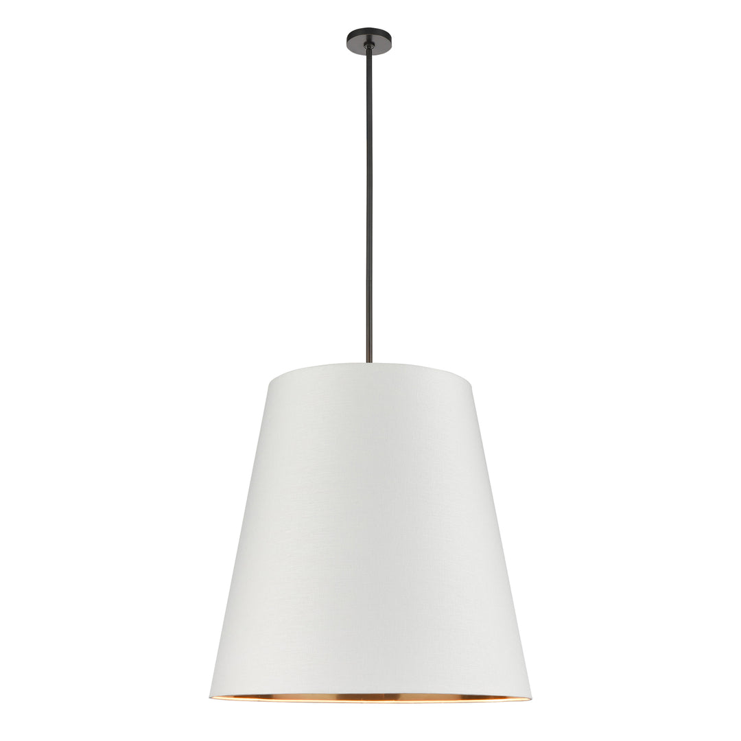 Alora calor PD311030UBWG Pendant Light - Urban Bronze/White Linen with Gold Parchment