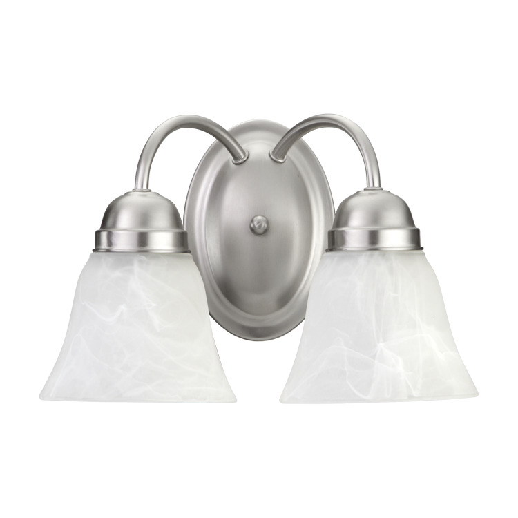 Quorum 5403 Series 5403-2-65 Bath Vanity Light 12 in. wide - Satin Nickel