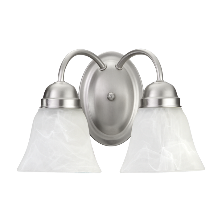 Quorum 5403 Series 5403-2-65 Bath Vanity Light 12 in. wide - Satin Nickel