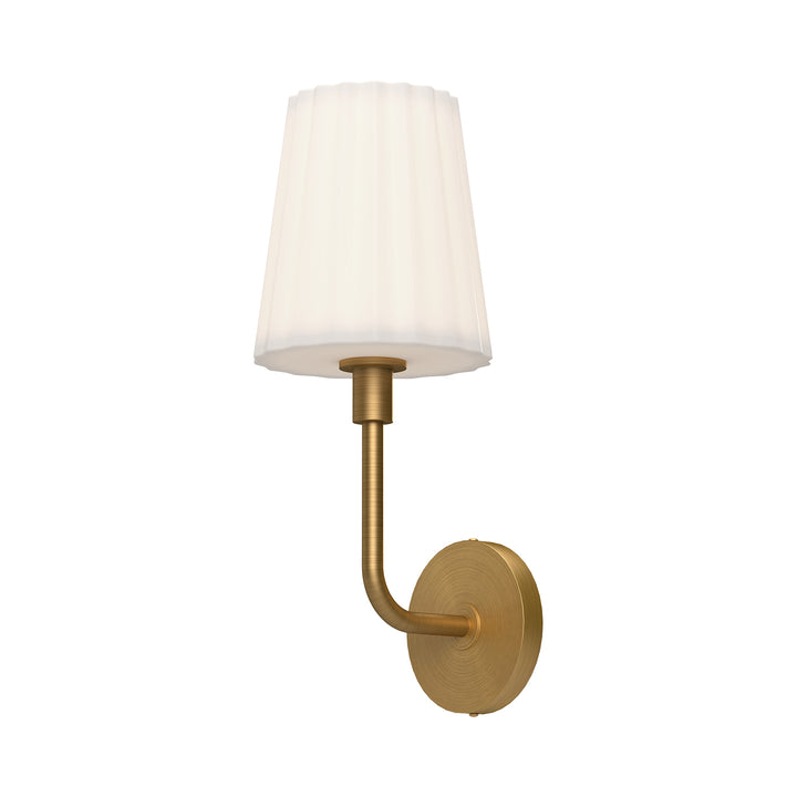 Alora Mood plisse WV628107AGOP Wall Light - Aged Gold/Opal Matte Glass