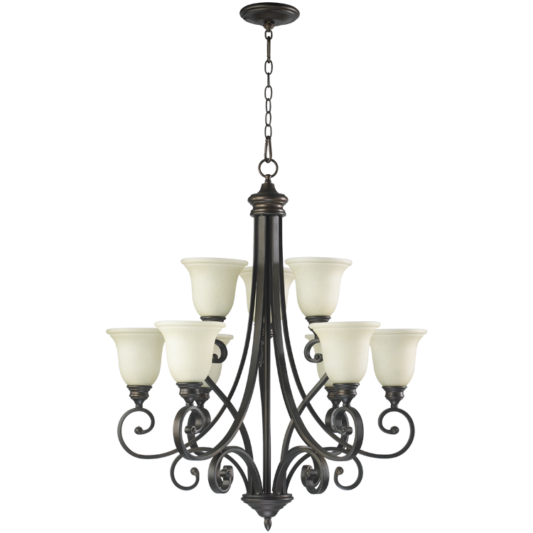 Quorum Bryant 6154-9-86 Chandelier Light - Oiled Bronze