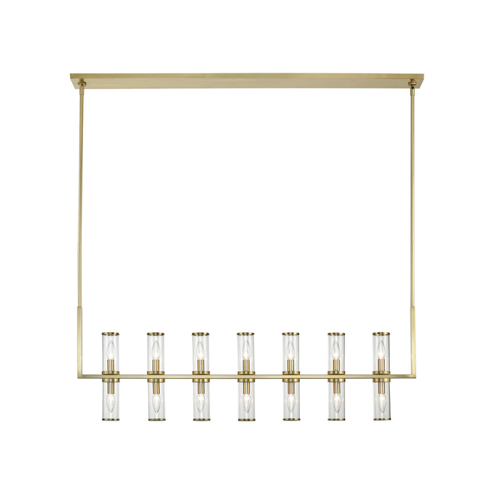 Alora revolve LP309077NBCG Pendant Light - Clear Glass/Natural Brass