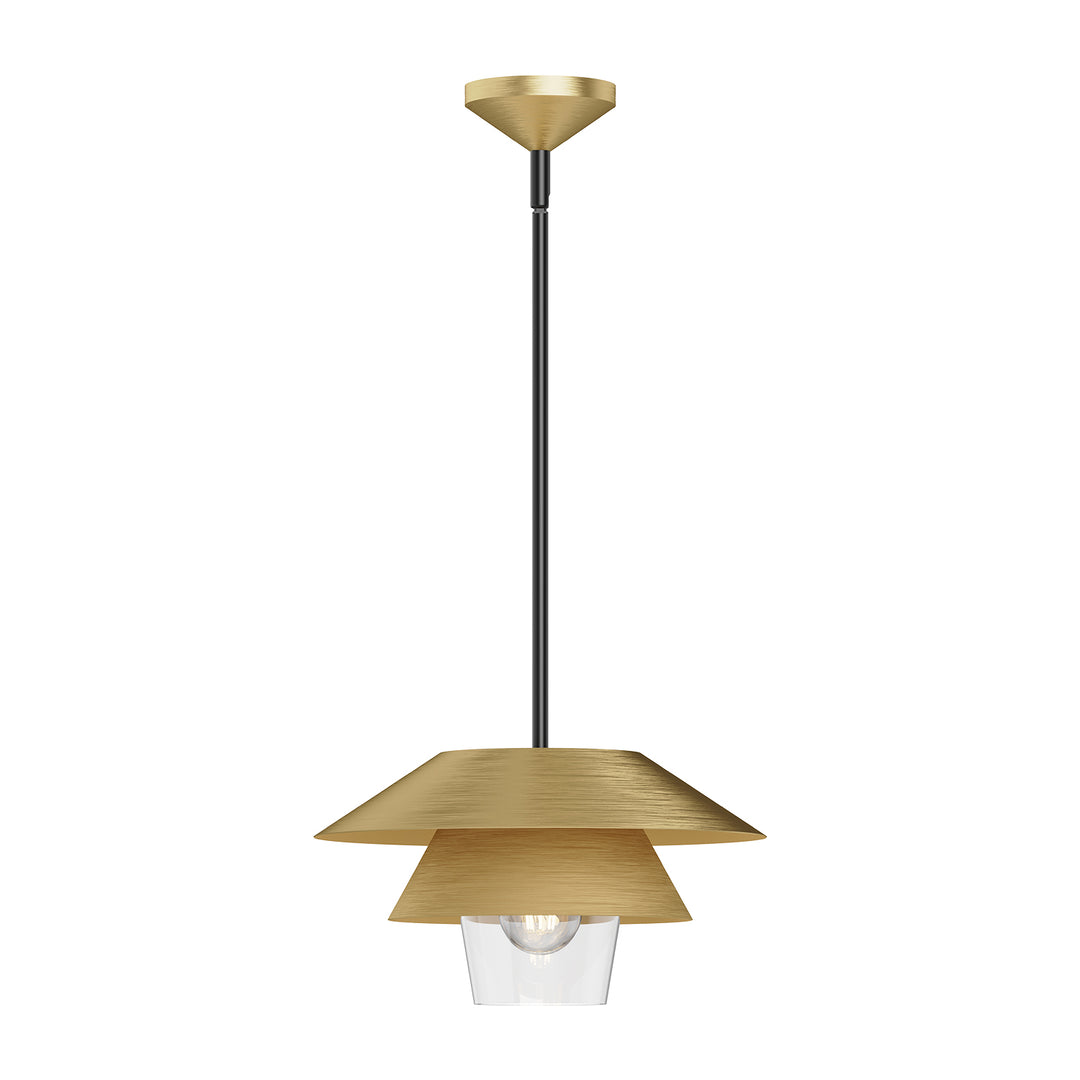 Alora Mood tetsu PD475113BGCL Pendant Light - Brushed Gold/Clear Glass