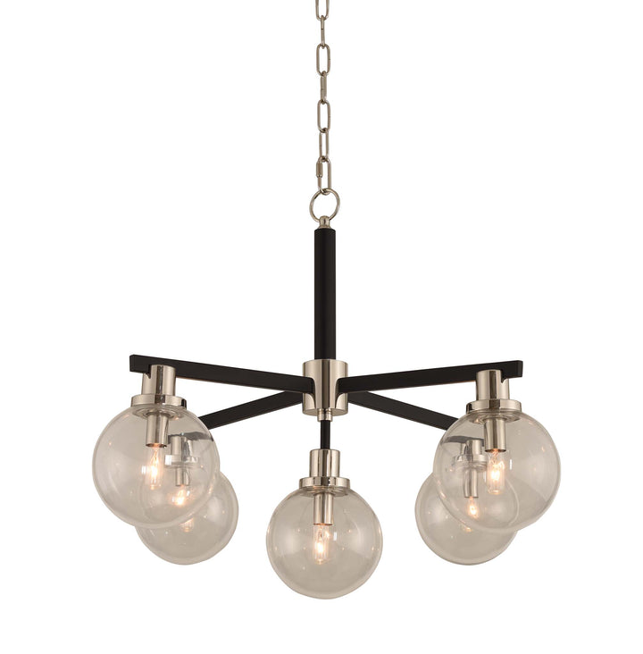 Kalco Cameo 315451BPN Chandelier Light - Matte Black Finish With Nickel Accents