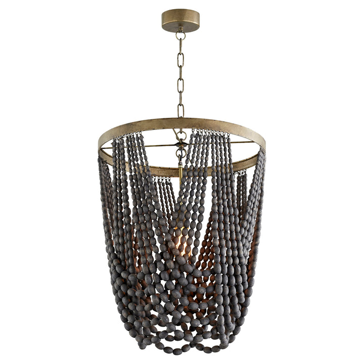 Cyan Design Amber Pond Lily 11244 Pendant Light - Tinted Raw Iron