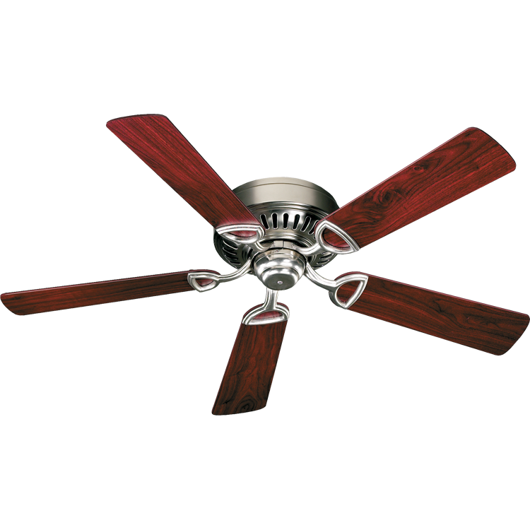 Quorum MEDALLION 52 51525-6522 Ceiling Fan 52 in. - Satin Nickel, Dark Oak/Rosewood