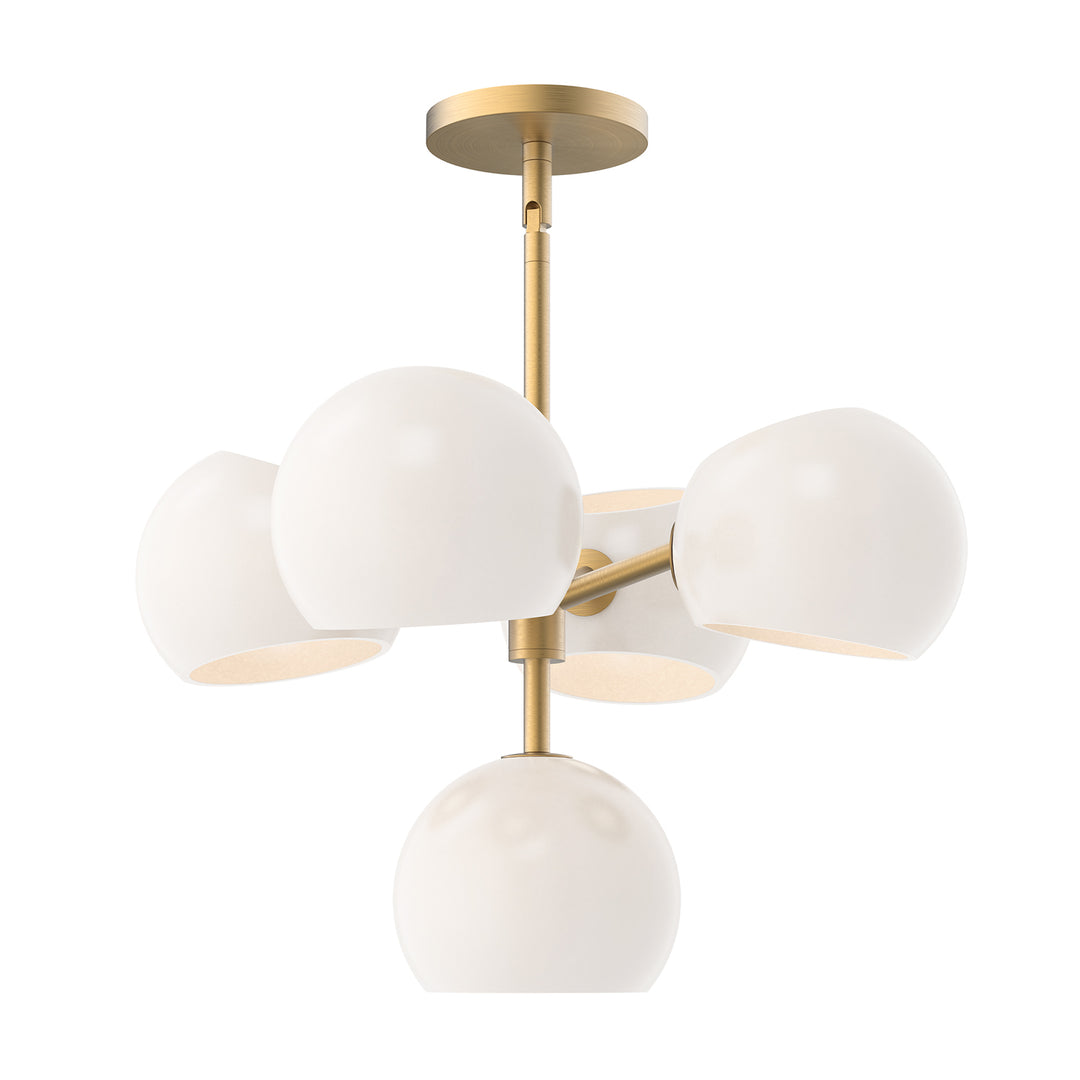 Alora Mood willow CH548518BGOP Chandelier Light - Brushed Gold/Opal Matte Glass