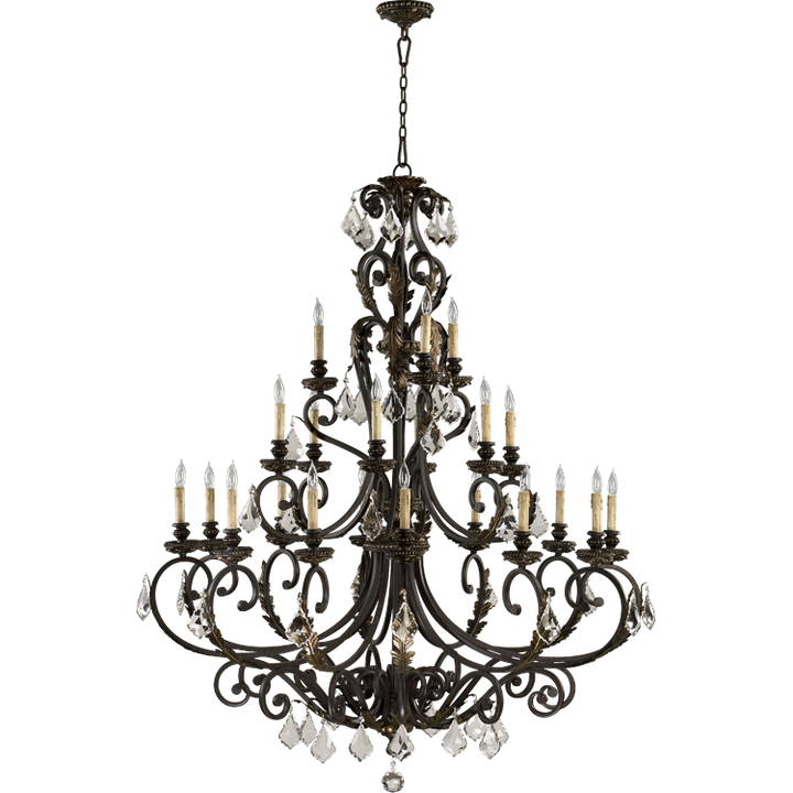 Quorum Rio Salado 6157-21-44 Chandelier Light - Toasted Sienna With Mystic Silver