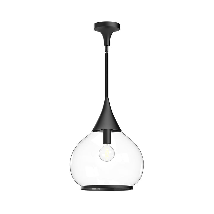 Alora Mood hazel PD524214MBCL Pendant Light - Clear Glass/Matte Black