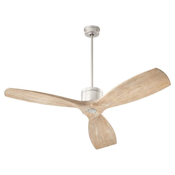 Quorum Lurus 30643-65 Ceiling Fan - Satin Nickel, Weathered Gray