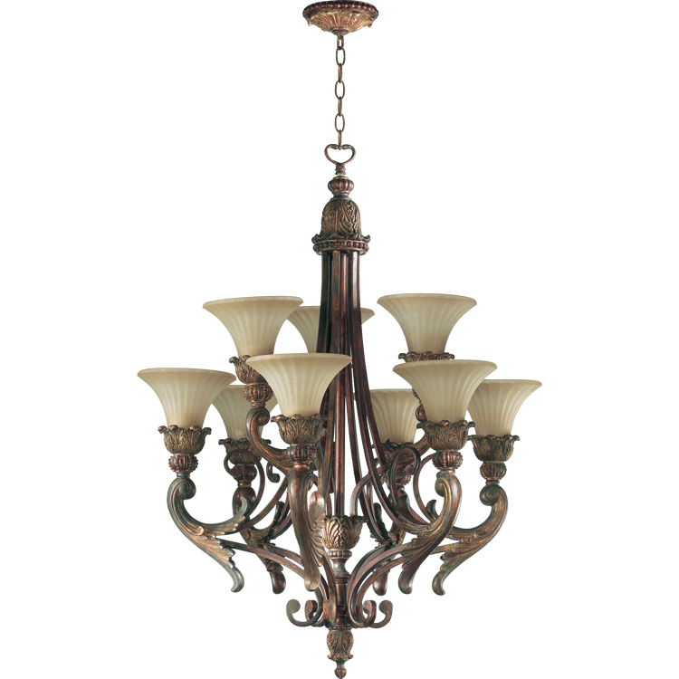 Quorum Madeleine 6230-9-88 Chandelier Light - Corsican Gold