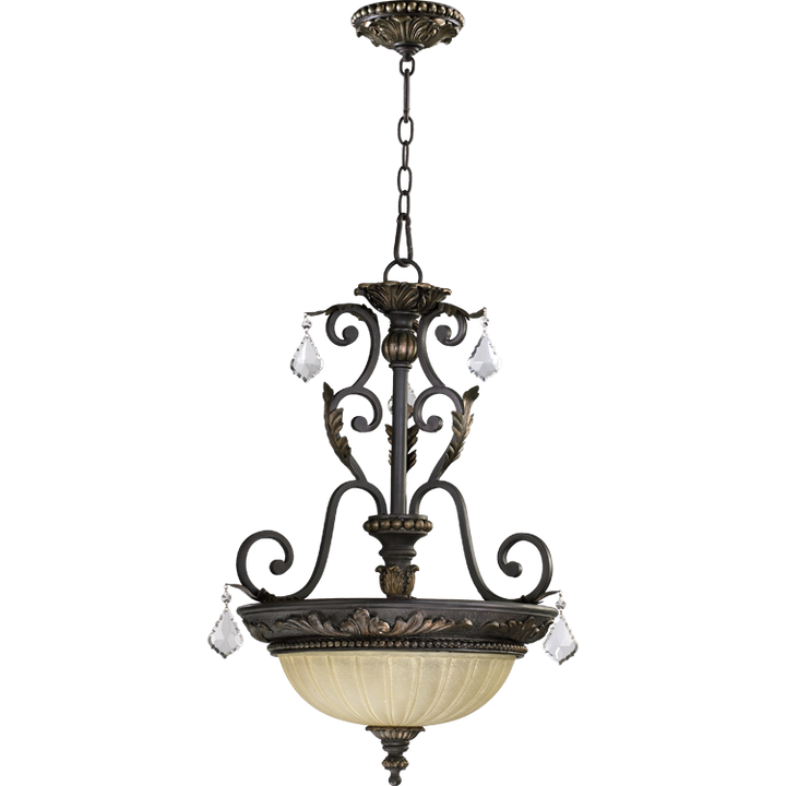 Quorum Rio Salado 8057-3-44 Pendant Light - Toasted Sienna With Mystic Silver