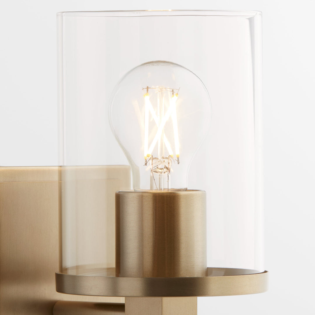 Quorum Bolton 523-1-80 Bath Vanity Light 5 in. wide - Aged Brass