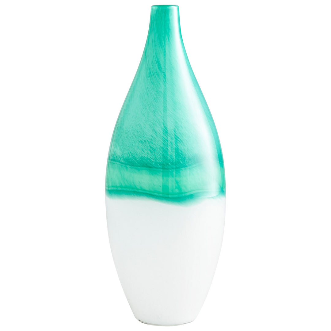 Cyan 09522 Vases & Planters - Turquoise/White