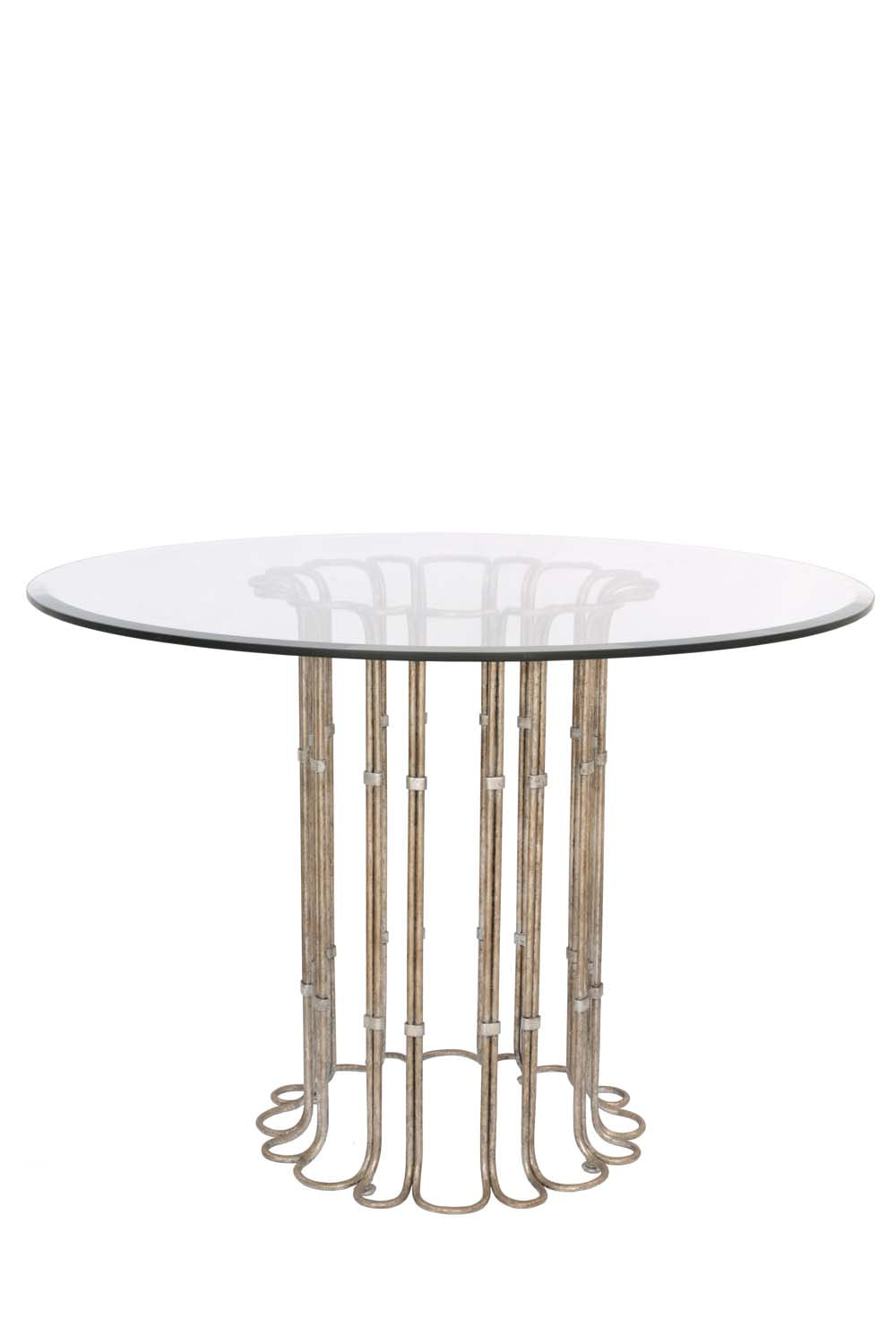 Kalco Lighting 800202PT Biscayne Dining Table Furniture Pewter, Nickel, Silver