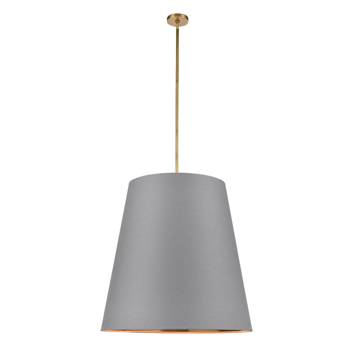 Alora calor PD311030VBGG Pendant Light - Gray Linen with Gold Parchment/Vintage Brass