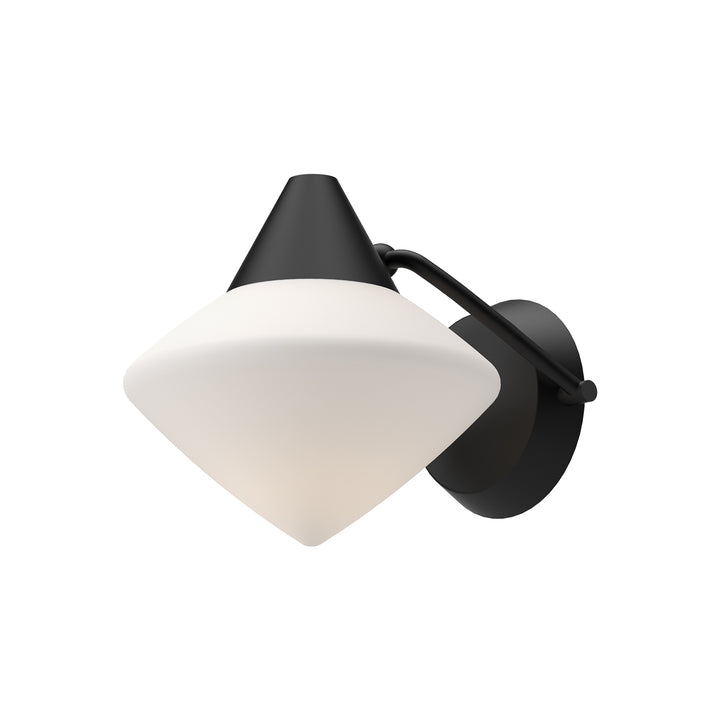 Alora Mood nora WV537508MBOP Wall Light - Matte Black/Opal Matte Glass