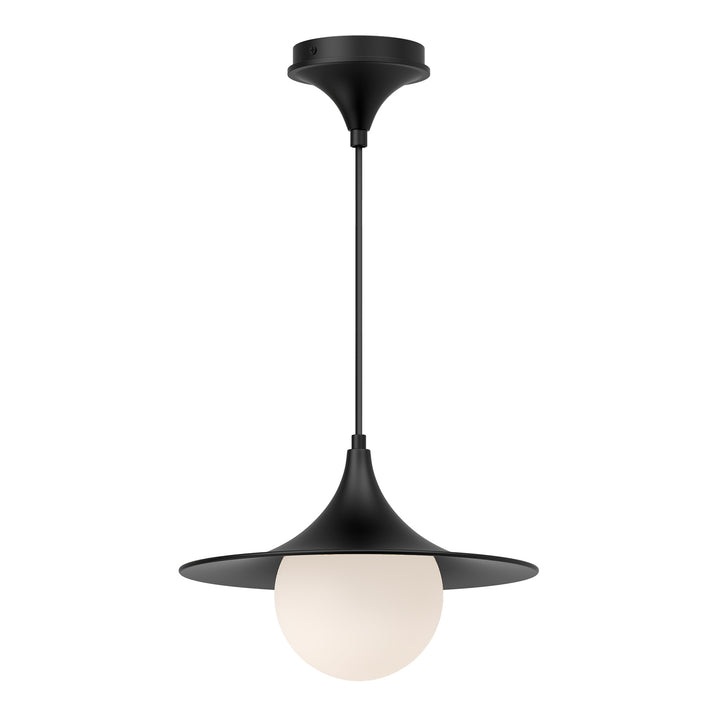 Alora Mood fuji PD525113MBOP Pendant Light - Matte Black/Opal Matte Glass