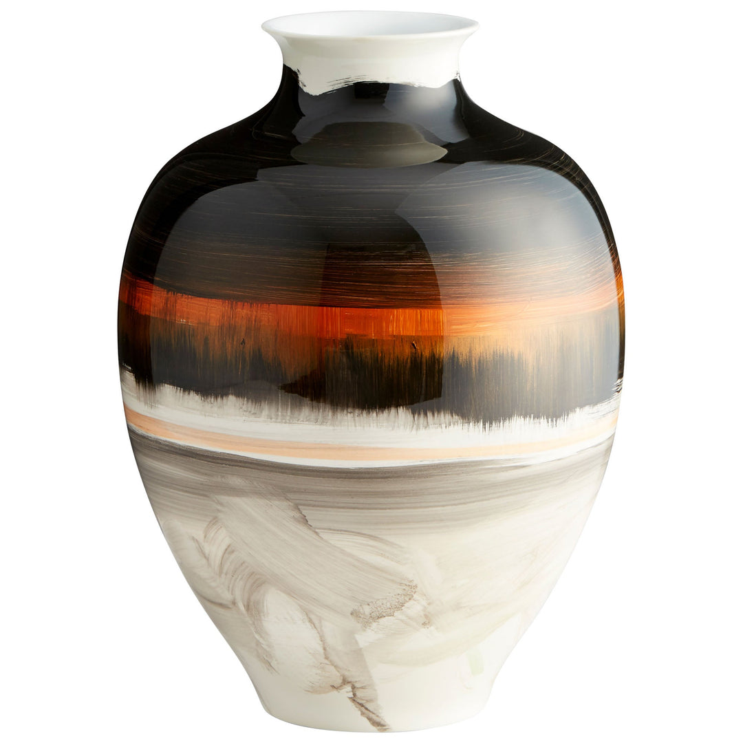 Cyan 09881 Vases & Planters - Black/White/Gold