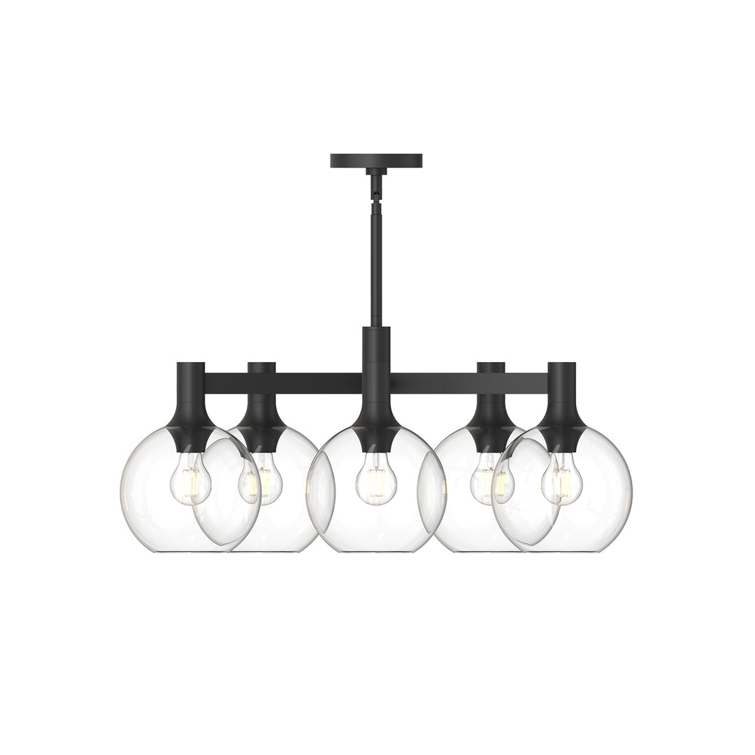 Alora Mood castilla CH506129MBCL Chandelier Light - Clear Glass/Matte Black