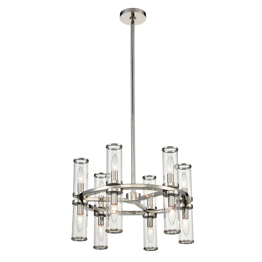 Alora revolve CH309066PNCG Chandelier Light - Clear Glass/Polished Nickel