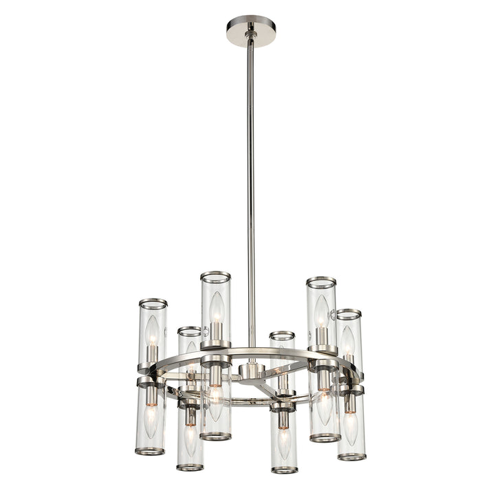 Alora revolve CH309066PNCG Chandelier Light - Clear Glass/Polished Nickel