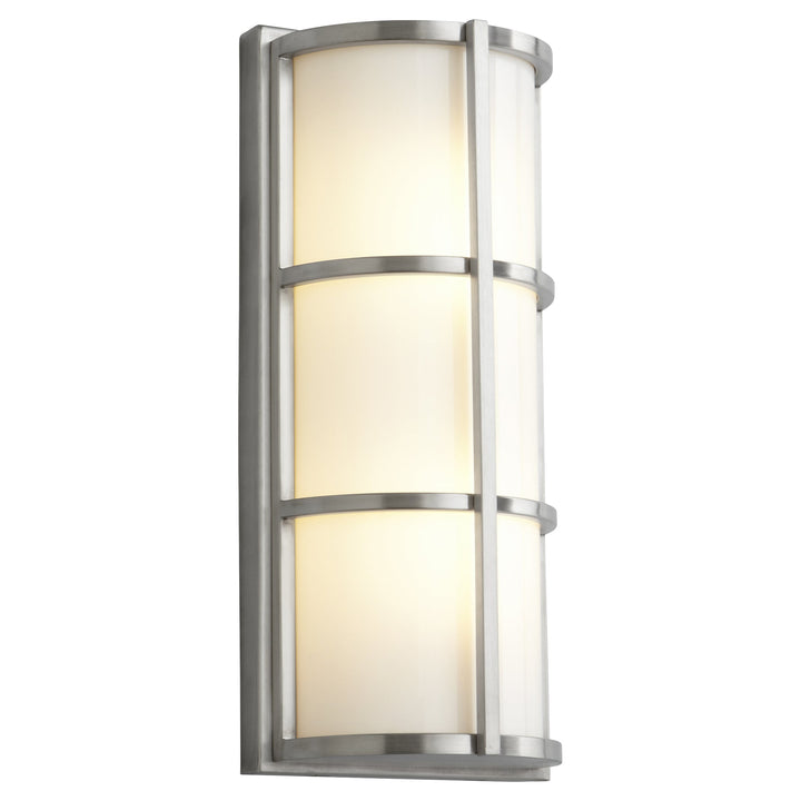 Oxygen 3-712-224-EM Leda LED Outdoor Wall Sconce Light Satin Nickel