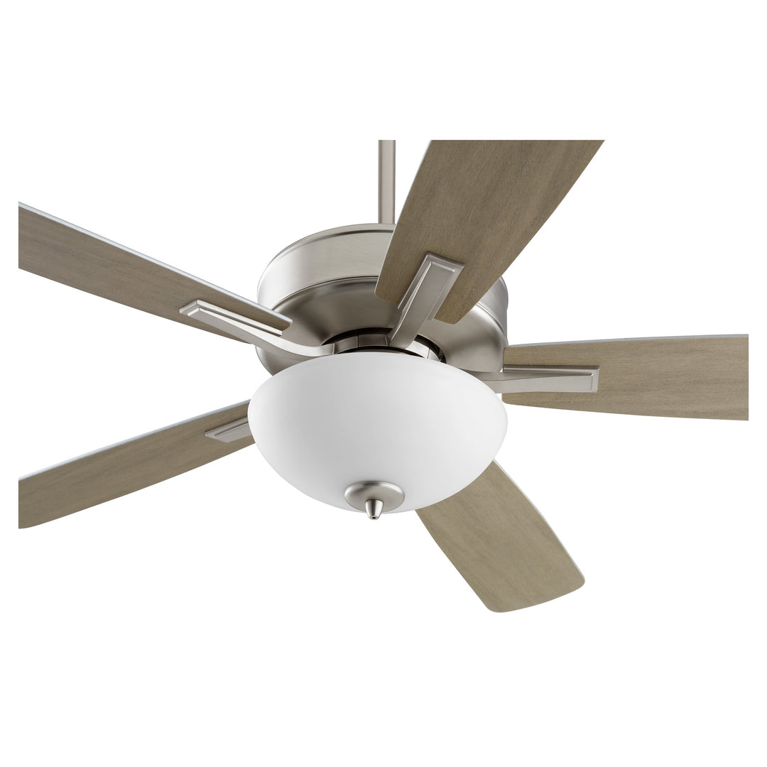 Quorum Ovation 4525-265 Ceiling Fan 52 in. - Satin Nickel, Silver/Weathered Gray