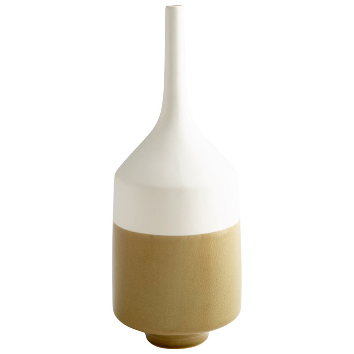 Cyan 06888 Vases & Planters - White And Olive Crackle