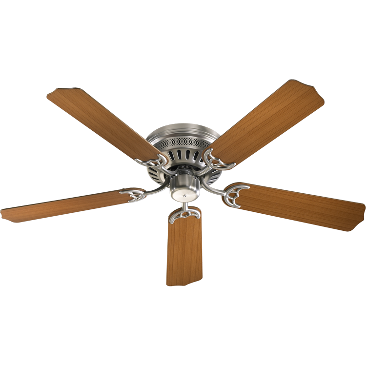 Quorum Custom Hugger 11525-65 Ceiling Fan - Satin Nickel, Silver/Walnut