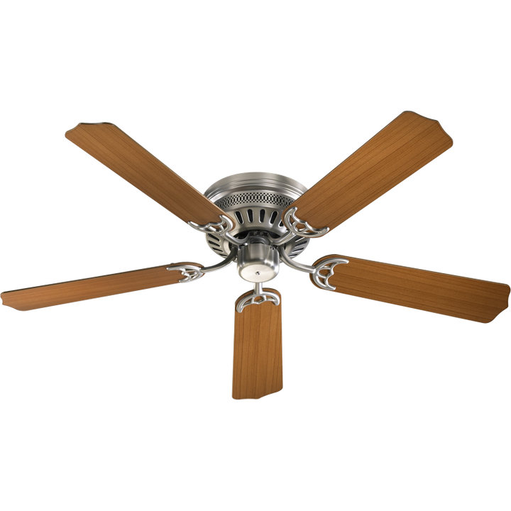 Quorum Custom Hugger 11525-65 Ceiling Fan - Satin Nickel, Silver/Walnut