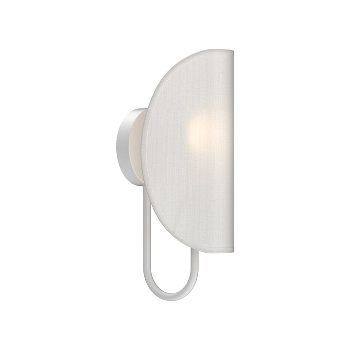 Alora Mood seno WV450706WHCW Wall Light - White/White Cotton Fabric