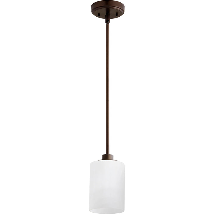 Quorum Lancaster 3207-86 Pendant Light - Oiled Bronze,  Studio White/Studio White/