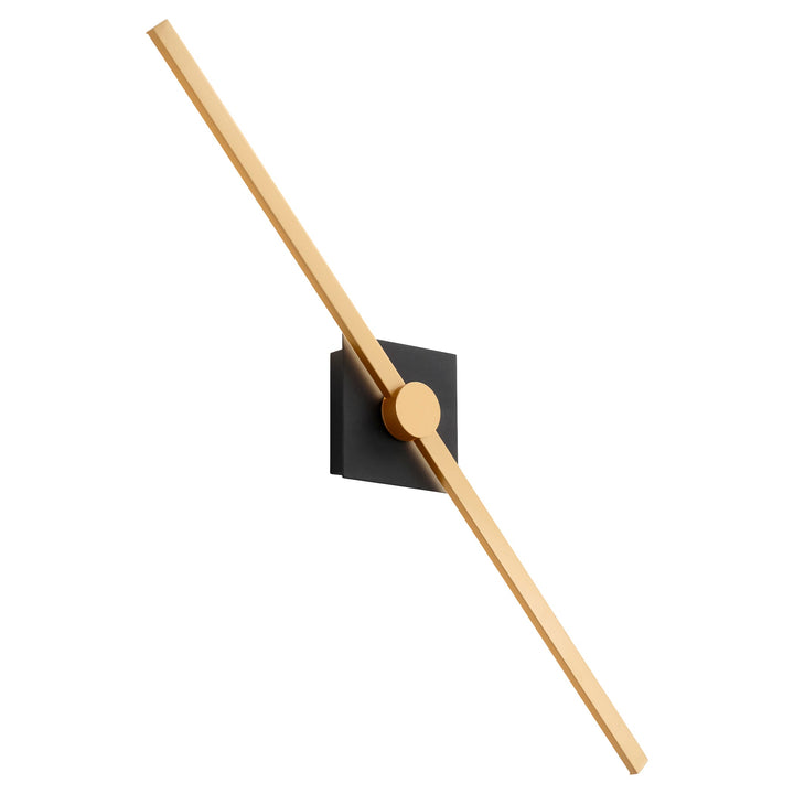 Oxygen Zora 3-54-1550 Bath Vanity Light 32 in. wide - Black W/ Industrial Brass