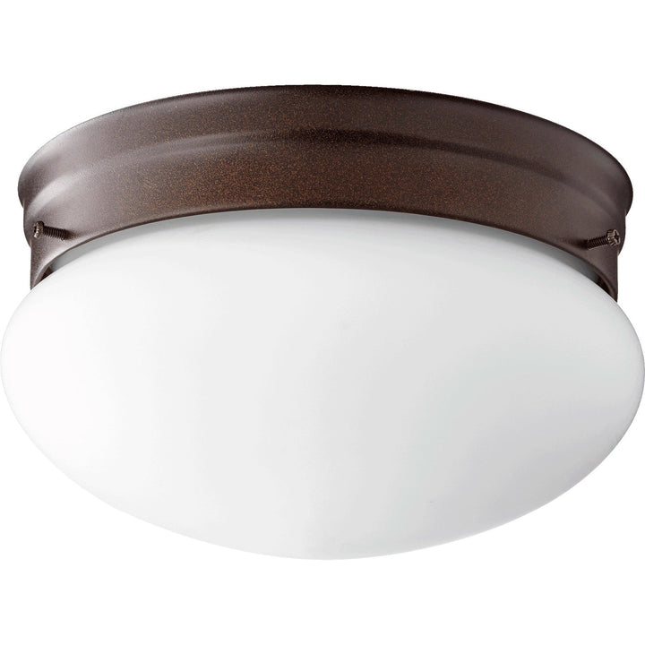 Quorum 3023 Opal Mushrooms 3023-8-86 Ceiling Light - Oiled Bronze W/ Satin Opal