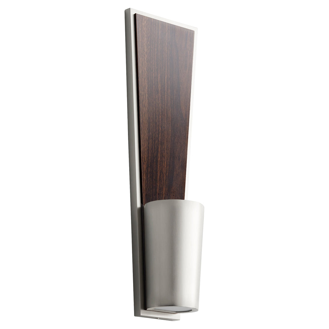 Oxygen Favero 3-402-24 Wall Sconce Light - Satin Nickel W/ Walnut