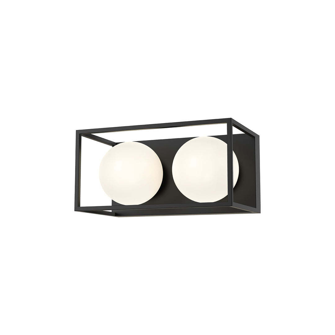Alora Mood amelia VL519213MBOP Bath Vanity Light 10 in. wide - Matte Black/Opal Matte Glass