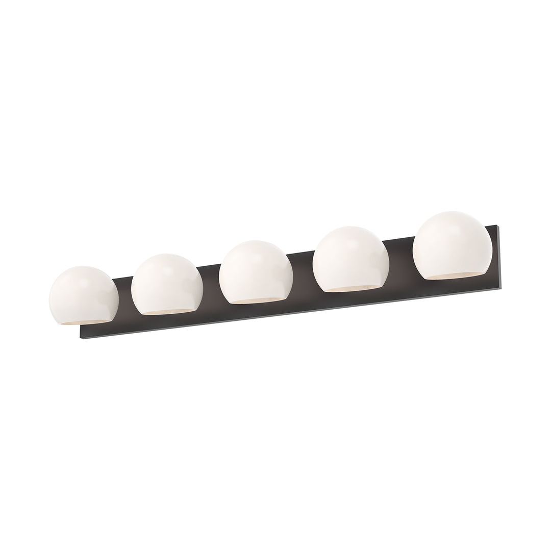 Alora Mood willow VL548540MBOP Bath Vanity Light 11 in. wide - Matte Black/Opal Matte Glass
