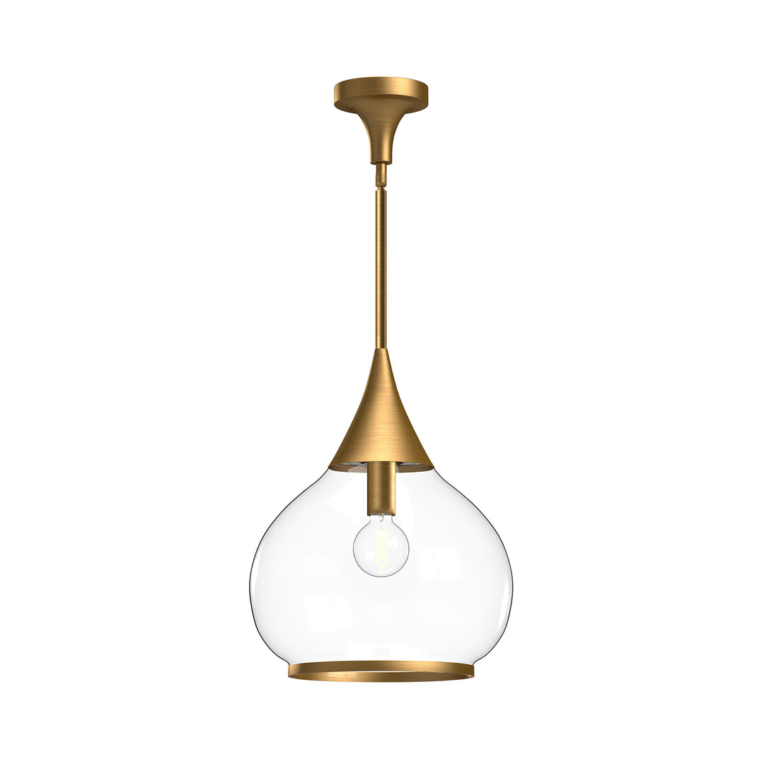 Alora Mood hazel PD524214AGCL Pendant Light - Aged Gold/Clear Glass