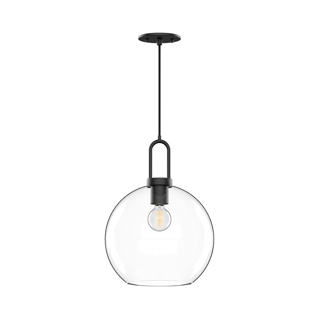 Alora Mood soji PD601710MBCL Pendant Light - Clear Glass/Matte Black