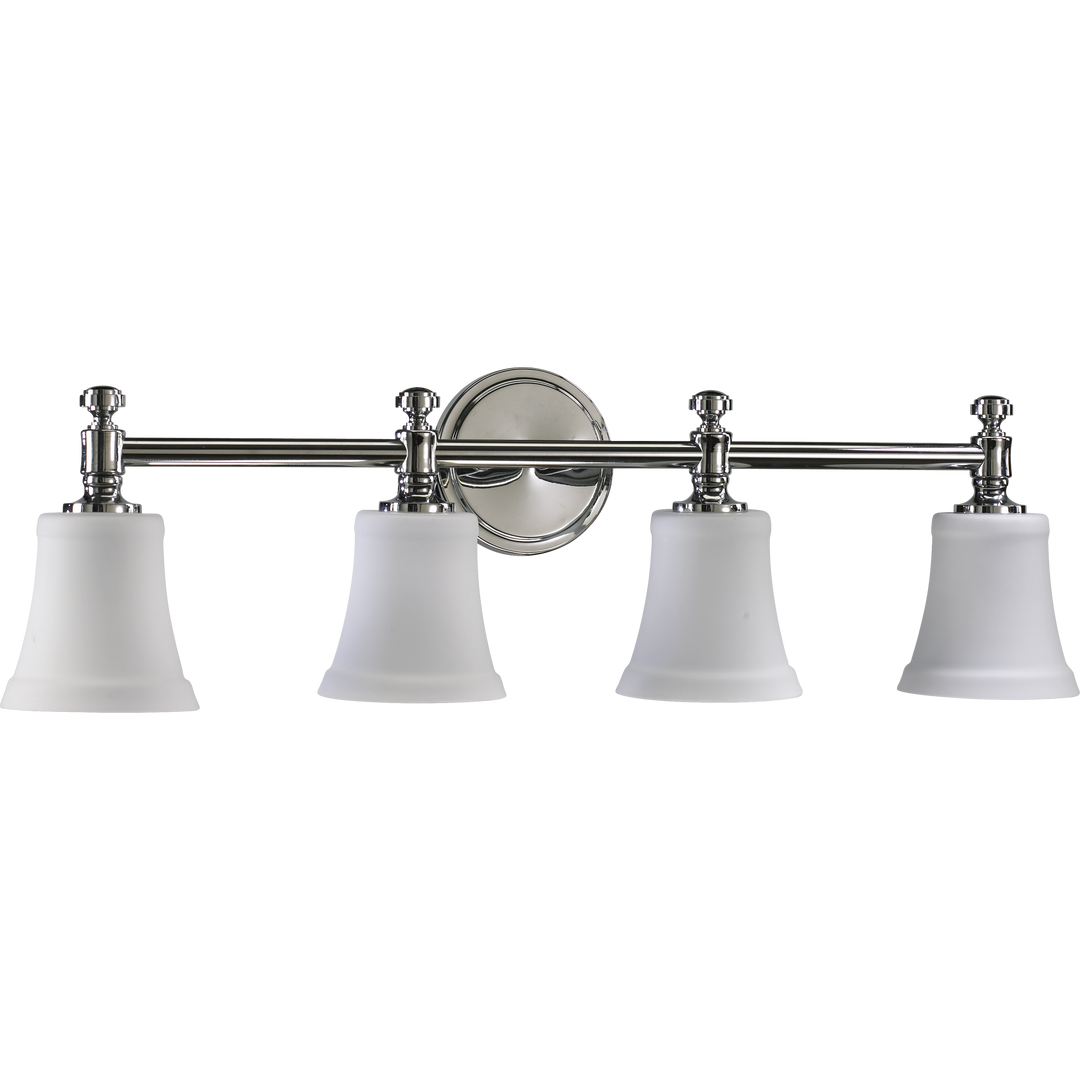 Quorum 5122 Satin Opal Vanities 5122-4-14 Bath Vanity Light 30 in. wide - Chrome