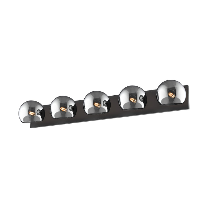 Alora Mood willow VL548540MBSM Bath Vanity Light 11 in. wide - Matte Black/Smoked Solid Glass