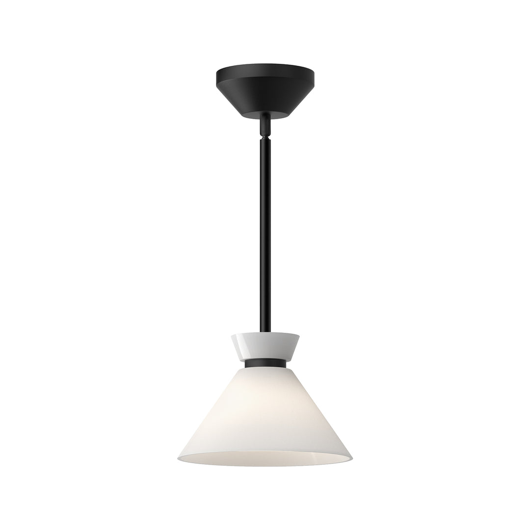 Alora Mood halston PD470108MBGO Pendant Light - Glossy Opal Glass/Matte Black